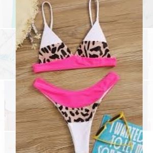 pink leopard bikini
